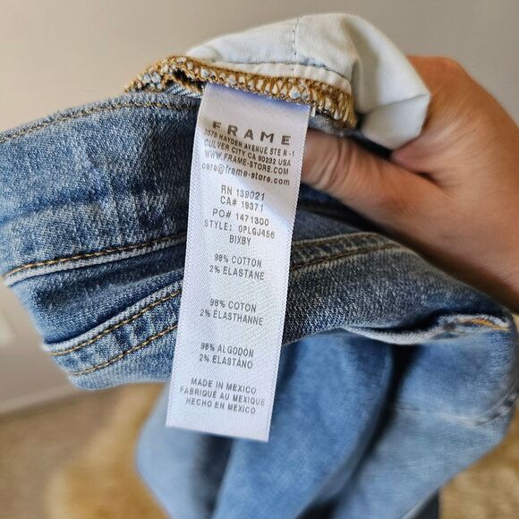 Frame Le Garcon Raw Edge Ankle Jeans Size 28 - Picture 6 of 7